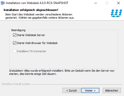 Installation Webdesk 11